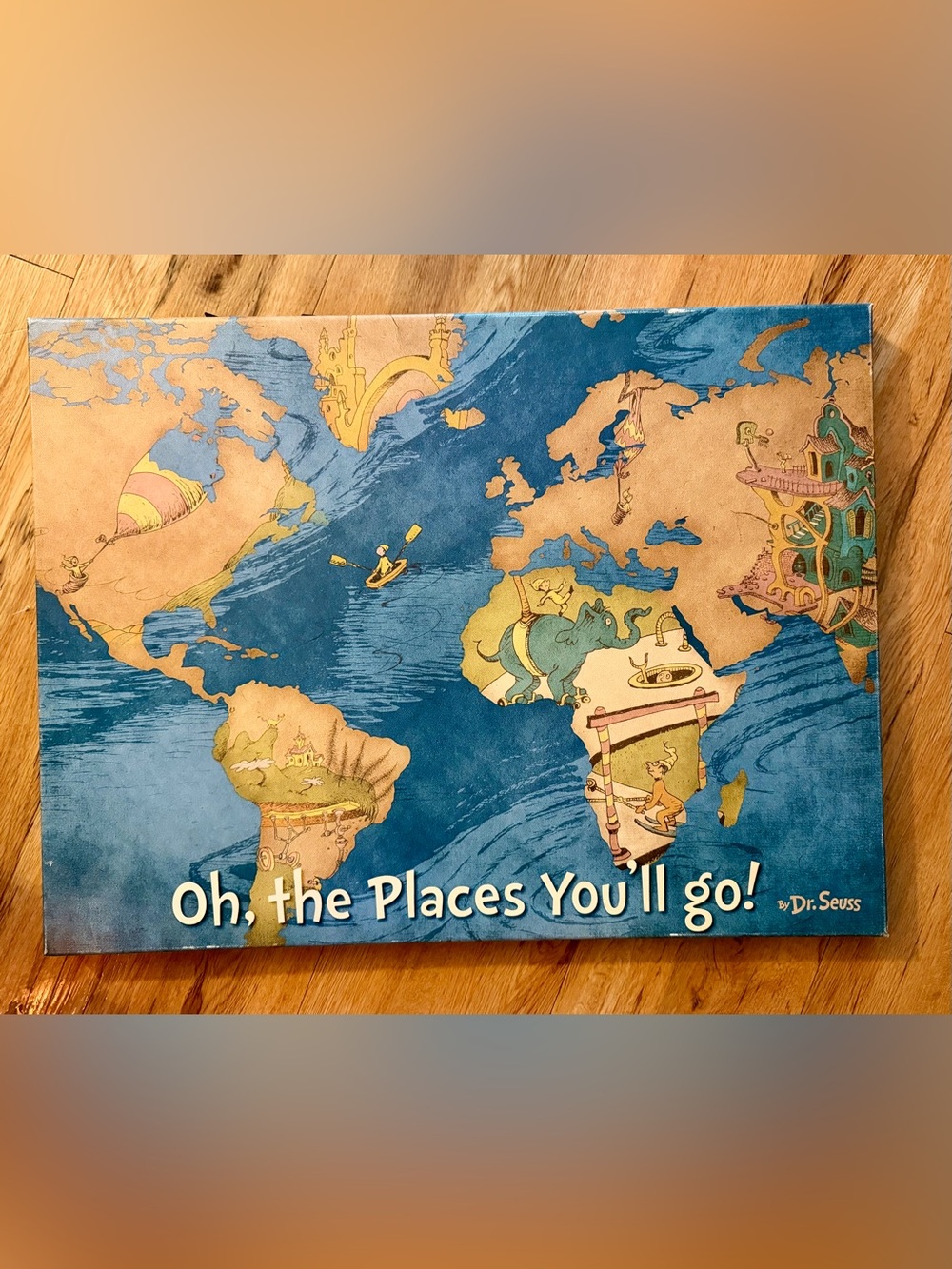 Dr. Seuss "Oh, the Places You'll Go" Blue and Yellow Wall Art